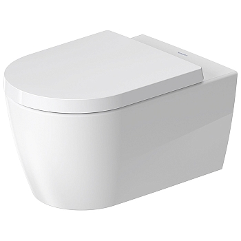 Фото Унитаз подвесной Duravit Me by Starck 2579092000, безободковый, без сиденья, белый глянцевый