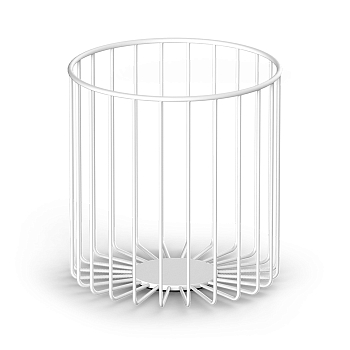 Фото Корзина Decor Walther Basic 0859250 для мусора напольная, белый матовый