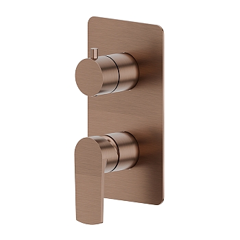 Фото Смеситель Newform Haka 72073E.59.067 для душа с переключателем на 2 потока, медь браш PVD