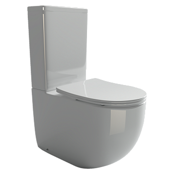 Фото Унитаз Ceramicanova Metropol CN4001 безободковый с сиденьем с бачком компакт, белый глянцевый
