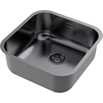 Фото Кухонная мойка Omoikiri Omi 44-U/I-GM 4993191 вороненая сталь
