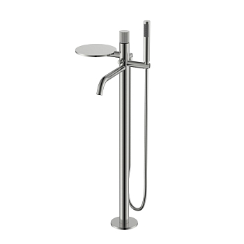 Фото Смеситель для ванны Boheme Stick 129-NB.3 напольный никель браш