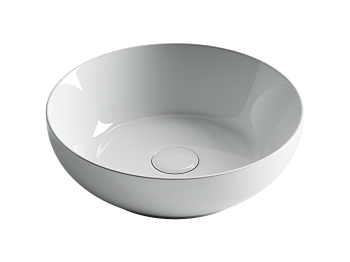 Фото Раковина Ceramicanova Element CN6020 накладная 38 × 38 × 11 см, белый глянцевый