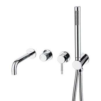 Фото Смеситель для ванны Boheme Uno 464-3-CR настенный хром