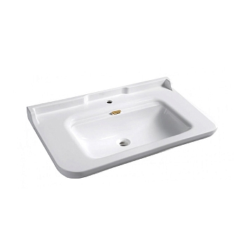 Фото Раковина Kerasan Waldorf 100 см, цвет белый/золото