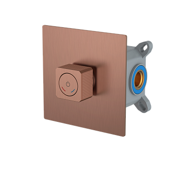 Фото Смеситель для душа Boheme Quad 154-5-BRB brushed bronze, янтарная бронза матовая