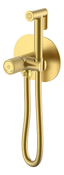 Фото Гигиенический душ Boheme Tech 157-MG со смесителем золото матовое