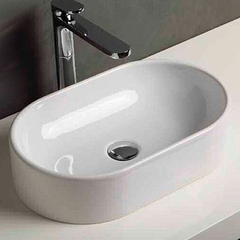 Фото Раковина Azzurra Elegance LALA04930000BI/(OV49bi)*0 накладная 49 см, цвет белый