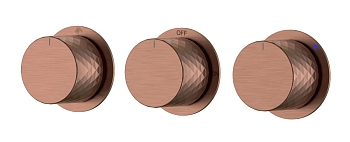 Фото Смеситель для душа Boheme Stick Diamond 124-3-BRB.1 на 3 потребителя, бронза брашированная