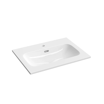 Фото Раковина Ceramicanova Lucia CN6095 мебельная 61 × 46,5 × 16,6 см, белый глянцевый