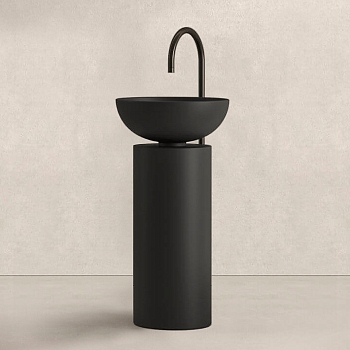 Фото Раковина Milldue Saba 5830.22-2 напольная 45 см, цвет черный матовый