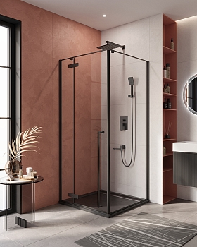 Фото Душевой уголок Cezares LINER-A-1-90-C-NERO-L