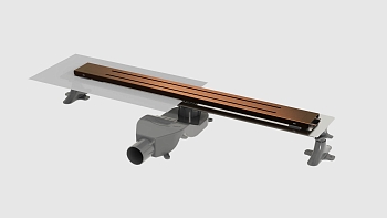 Фото Душевой лоток Boheme Premium Trendy 983-80-BRB нерж.сталь, бронза браш 80 см